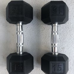 Brand New 15 Pound Workout Gym Dumbbells Equipment