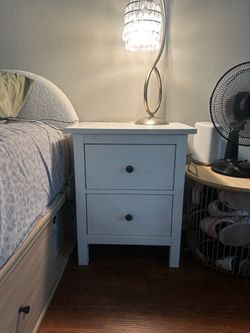 White/Black  Nightstand