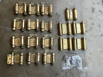 Double Action Button Tip Brass Spring Hinges