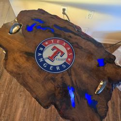 Handmade Living Edge Cowboys/Rangers Table
