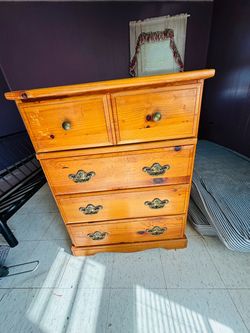 Tall maple dresser