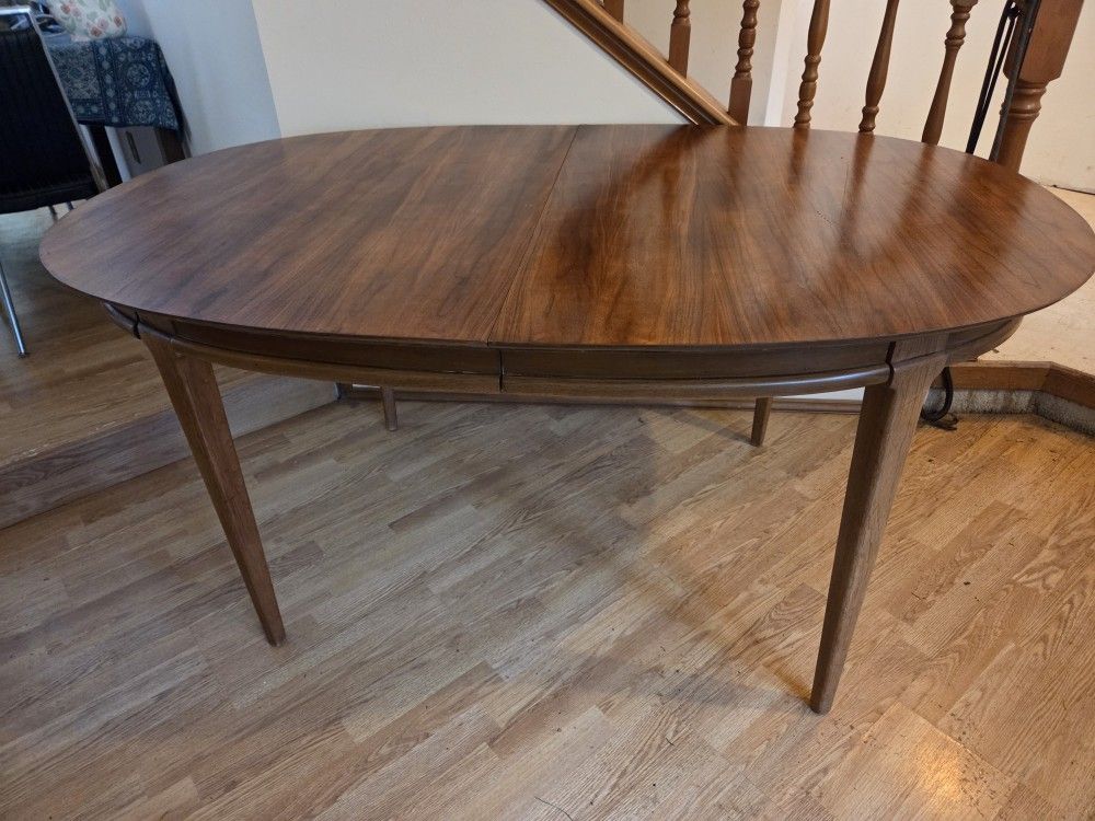 Vintage Mid Century Walnut Dining Table 