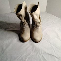 Not Rated Beige Cowgirl Boots 