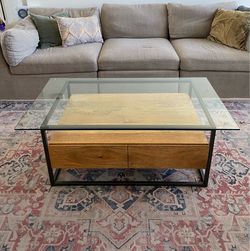 Mid-Century Modern Coffee Table (Acacia Wood)