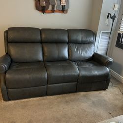 Leather Recliner Sofa