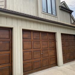 8x7 Wood Garage Doors w/ NEW Tracks and Springs - $500 for all 3
