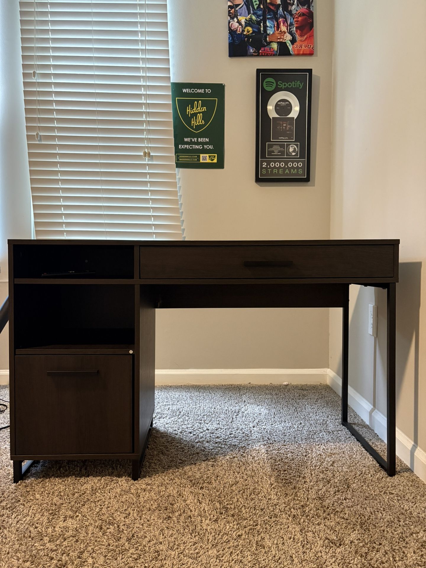 Modern Dark Wood Office Desk