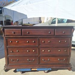 Wood Long Dresser With MIRROR 