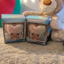 Cozy Bedtime Bear (Jingle Sound) & The Crème Shop Bath Bomb Relaxation Gift Set