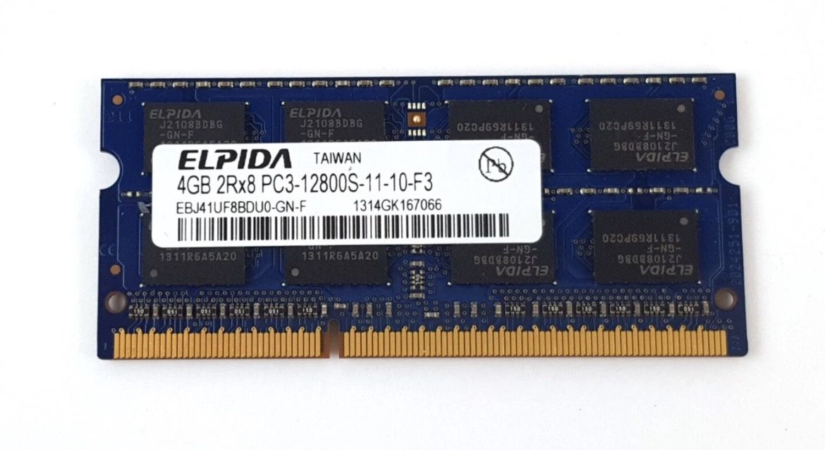 Elpida 4GB PC3-12800S DDR3 2  Laptop Memory 
