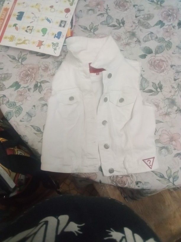 Guess Jean Jacket Vest Size Small