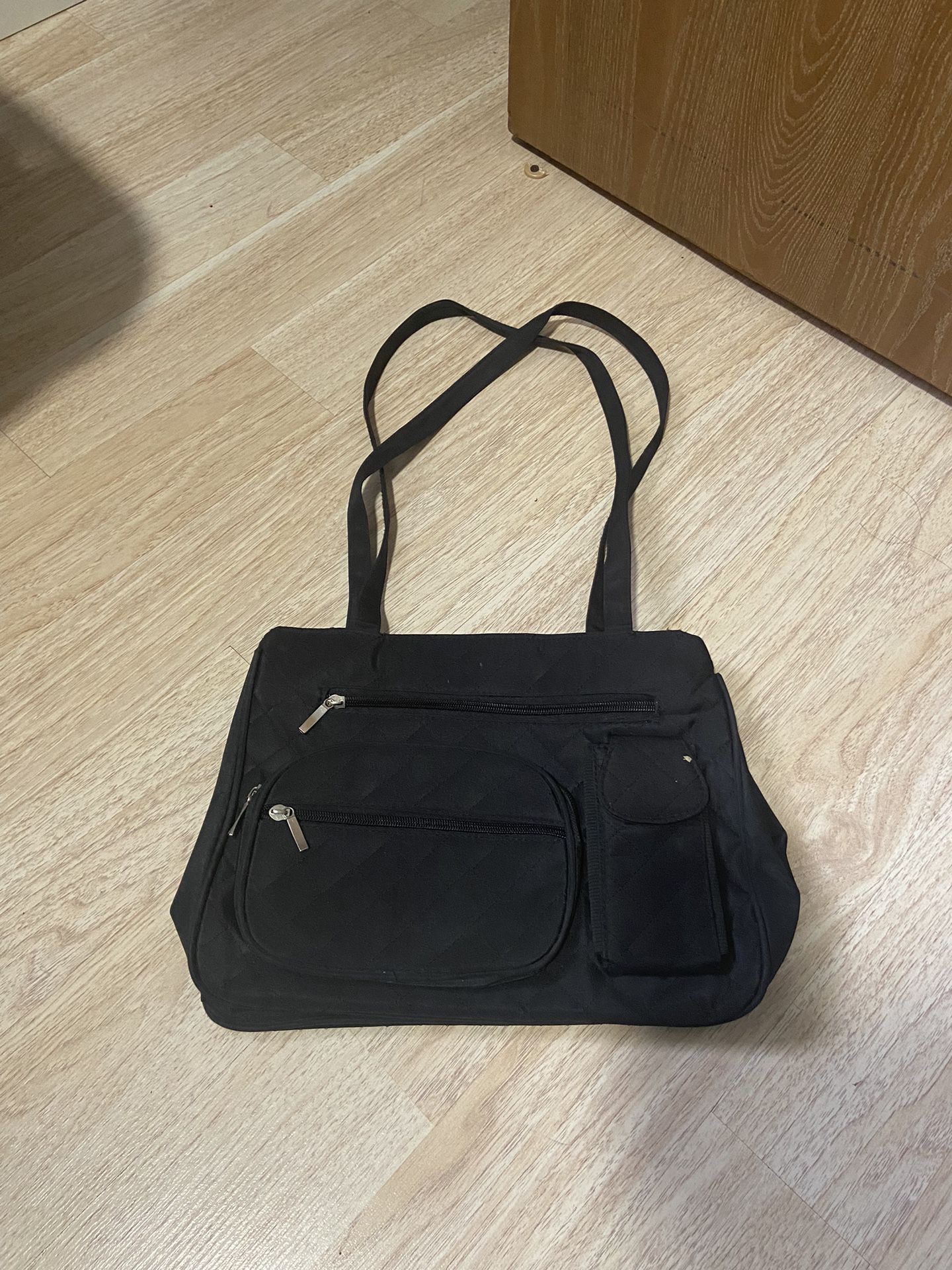 Black Quilted Tote Bag/Handbag/Purse