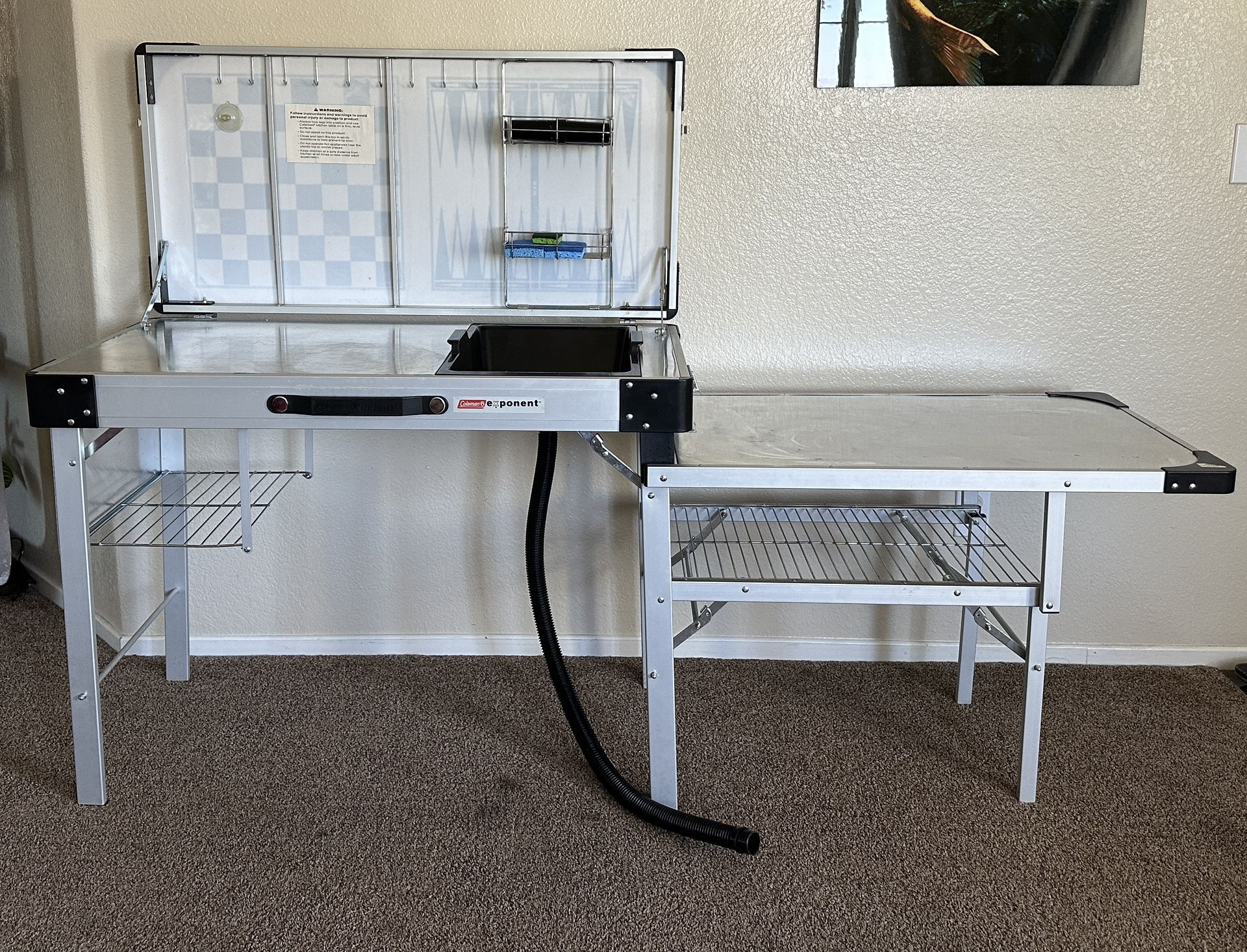 Coleman Exponent Outfitter Camp Kitchen Camping Sink Table Storage Portable