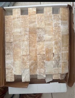 Honey Onyx Marble Splitface Mosaic Tiles