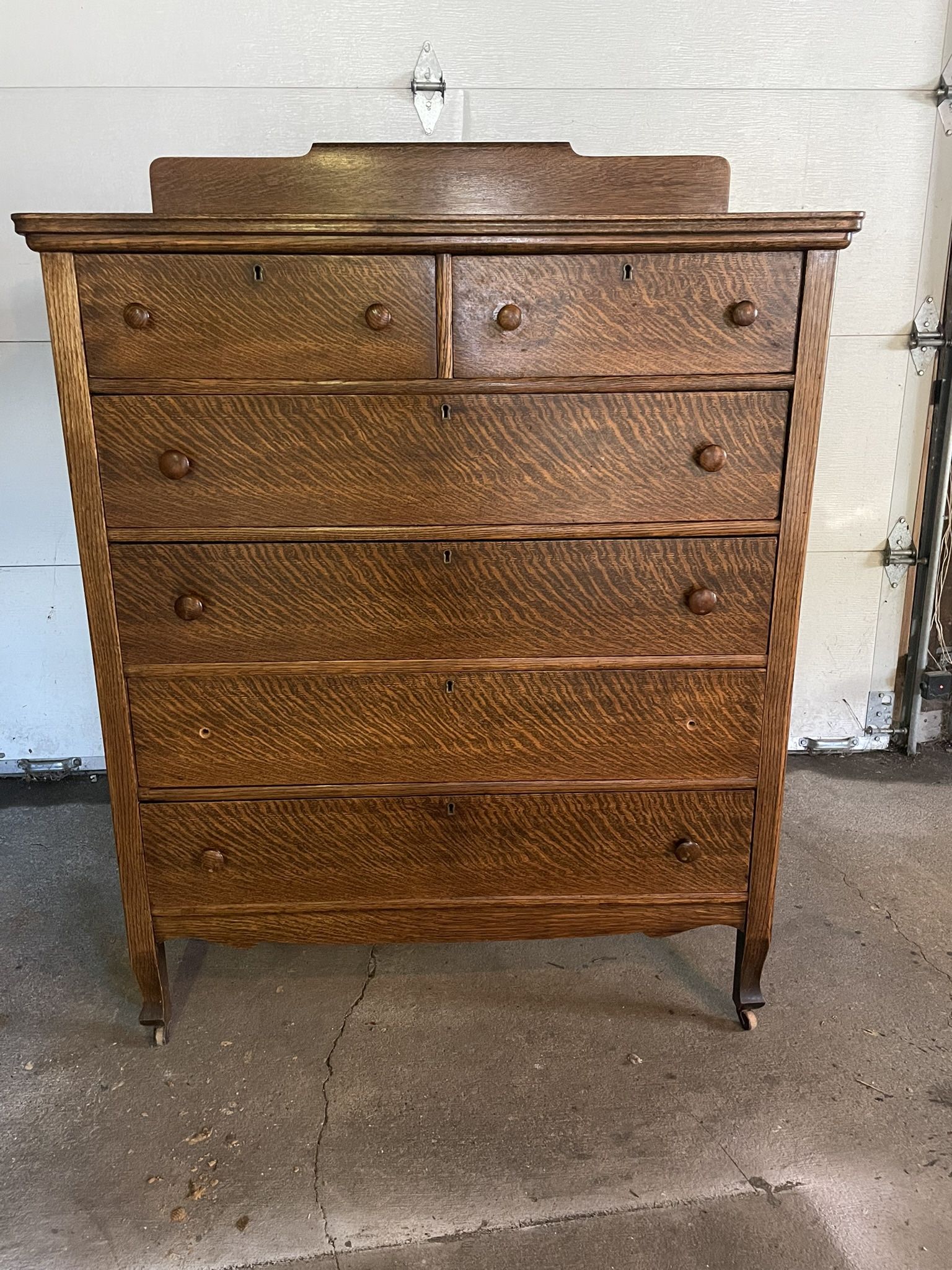 Antique Tiger Oak Dresser 