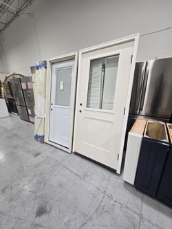 New 32x80 Exterior Door With Blinds