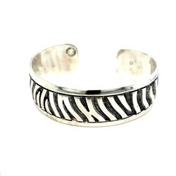Sterling Silver 925 Mexico Animal Print Design Cuff