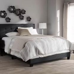 New Dark Gray Upholstered Queen Size Bed