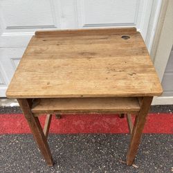 Antique Oak Student Desk