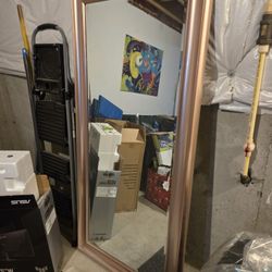 32x64 Rose gold framed Mirror