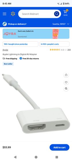 Apple Lighting To Digital Av Adapter 