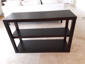 West Elm Parsons Dark Brown Low Shelf