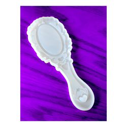 Silicone Hand Mirror Resin Mold Heart Detailed