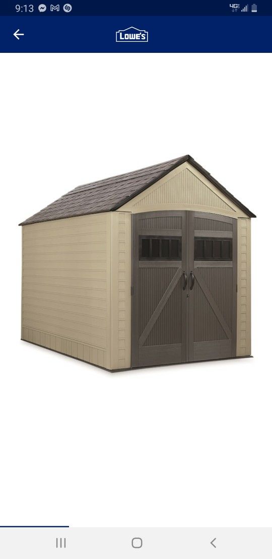 Brand New!! 7x10 Ft Resin Storage Shed( Floor Included)