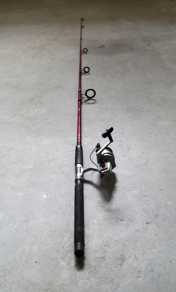 antique olympic 4180 fishing pole 1940's wood rod with Pfluger Sal-Trout Reel Southern Adirondack ReStore Antique, Vintage & Used Fishing