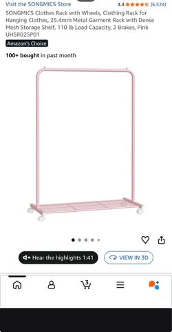 Pink closet rack