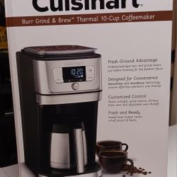 Cuisinart Grind & Brew™ 10 Cup Burr Coffeemaker, Silver, DGB-850