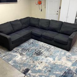 Dark Gray L-Shaped Sectional Sofa