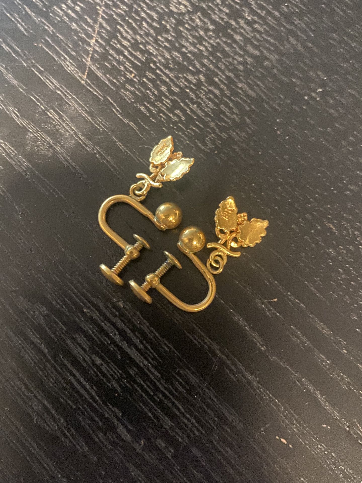 12-karat gold earrings