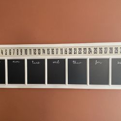 Wood Framed Weekly Chalkboard Calendar 