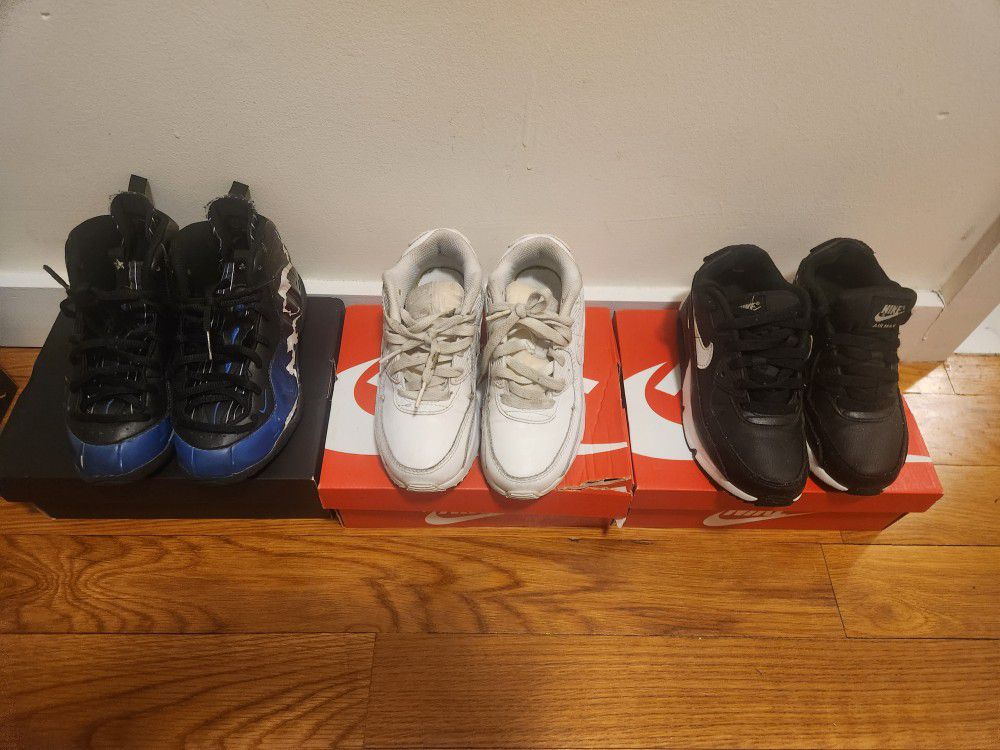 6 Pairs Of Kids Sneakers/Boots Size 1Y