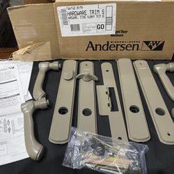 Andersen “Albany” (Double Patio  Door Handles Active / Passive) Hinged Door Hardware Set NIB