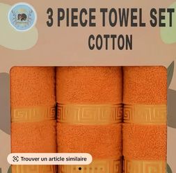 Set 3 big towels 100% cotton