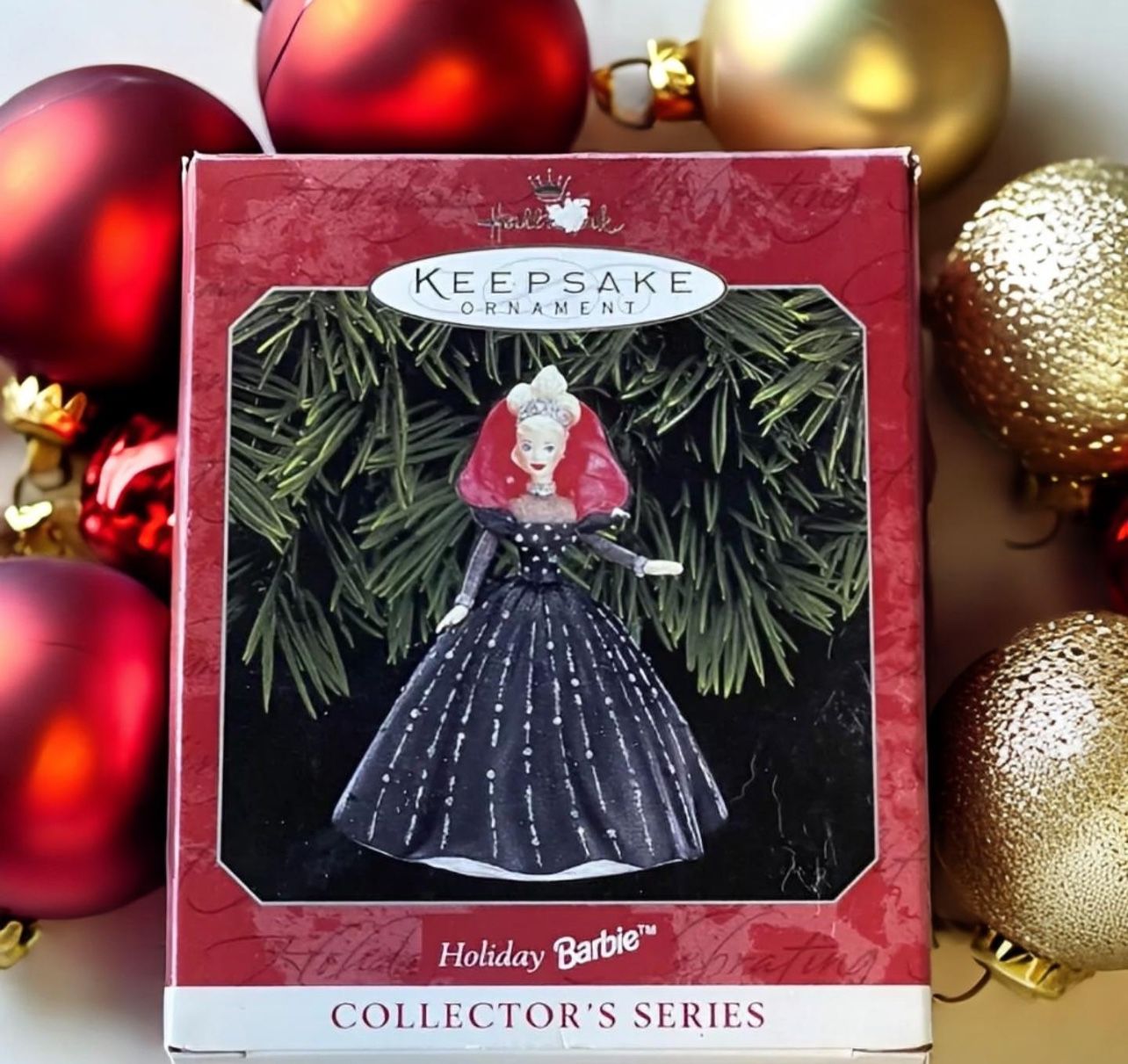 HALLMARK Keepsake Holiday BARBIE Christmas Ornament 1995 3rd in Series