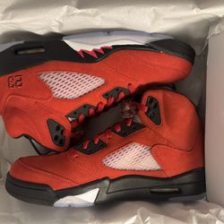 Jordan 5 Retro Raging Bull Red 2021 Size 9.5 Mens New 