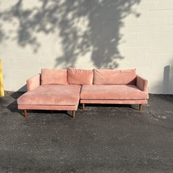 ✨ Joybird Mid-Century Modern Pink Sectional – Gorgeous & Clean! 