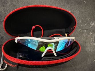 Features Bid History FEISEDY Kids Teens Baseball Polarized Sunglasses Sports TR90 Frame Boys Girls Cycling B2454 White/Blue