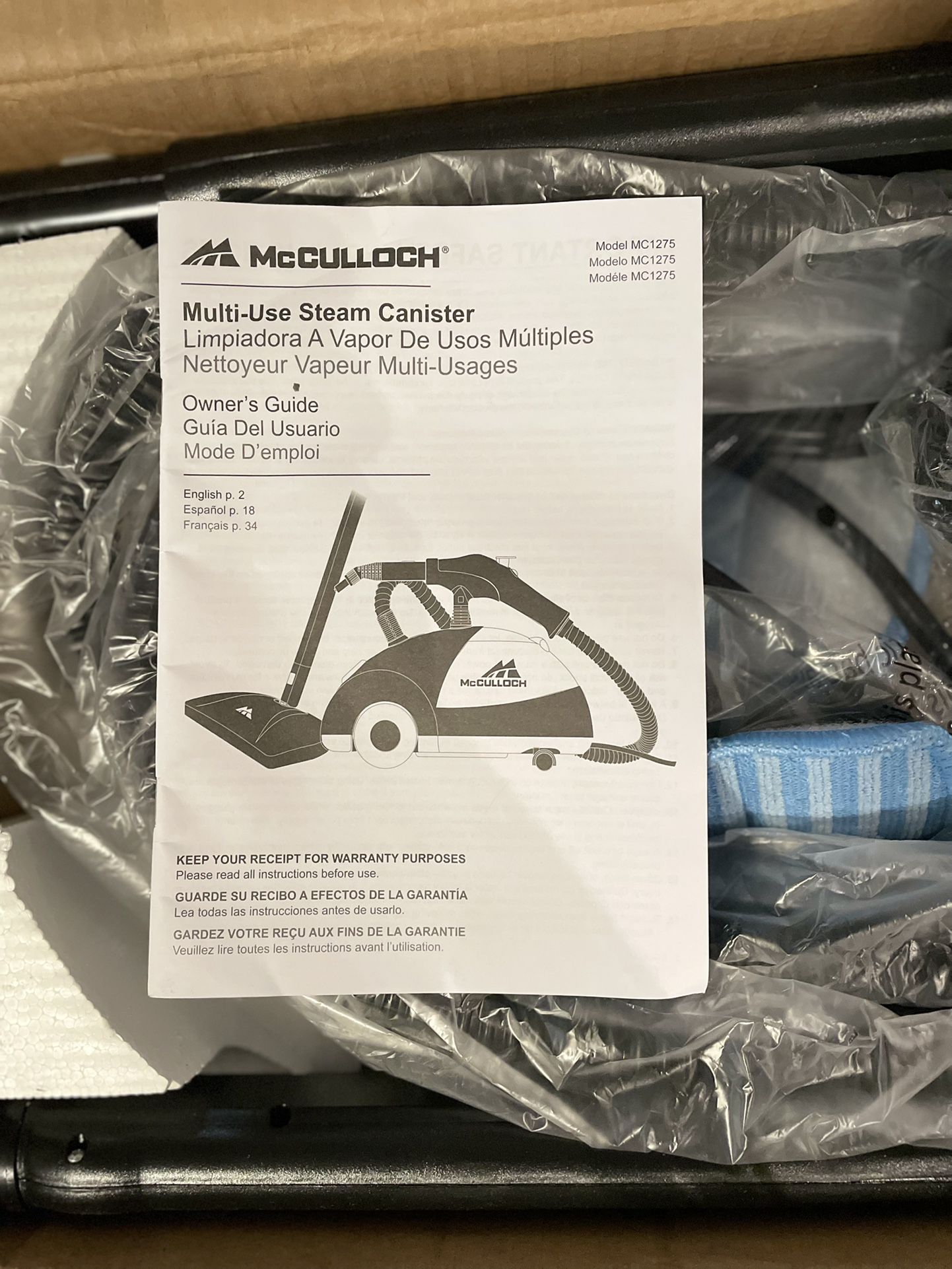 McCulloch Steam cleaner