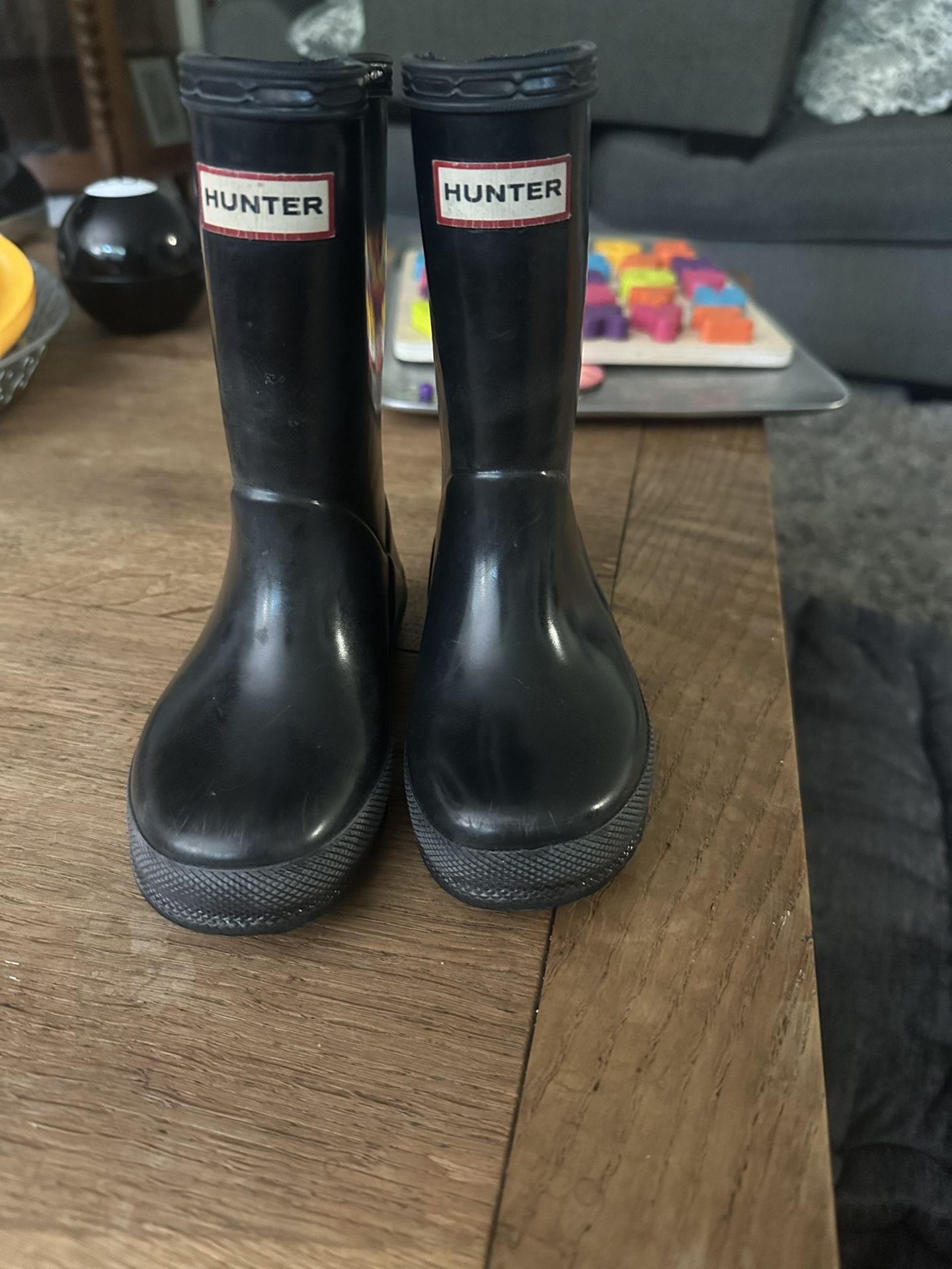 Hunter Boots Black Toddler Size 9