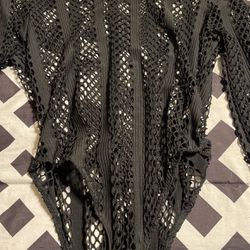 Black Fishnet Bodysuit