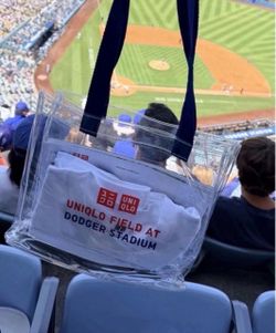 LA Dodgers Father’s Day UNIQLO T-Shirt (XL) Clear Tote Bag Bundle SGA 6/21