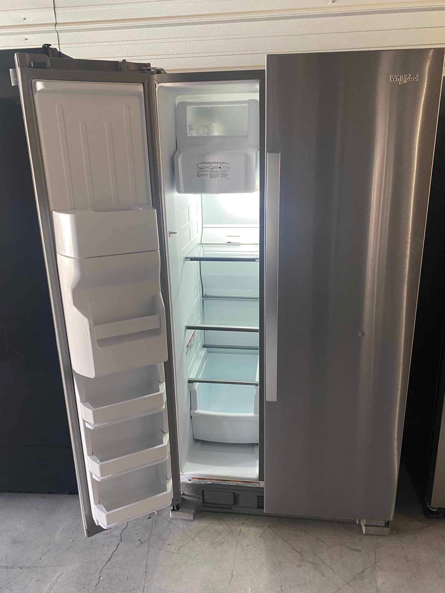 Beautiful Whirlpool Side By Side Refrigerator Stainless Still Working