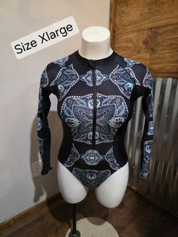 New Women's 1Piece Rash Guard Long Sleeves Swimsuit 