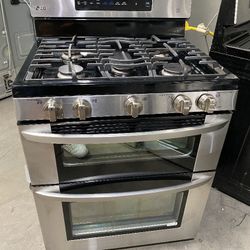 LG 30 " Double Oven Gas Range Stainless Steel 