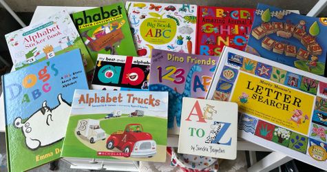 Bundle of children's alphabet books, many hardcover and new
