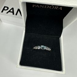 925 Silver Pandora Style Ring . Size 8.